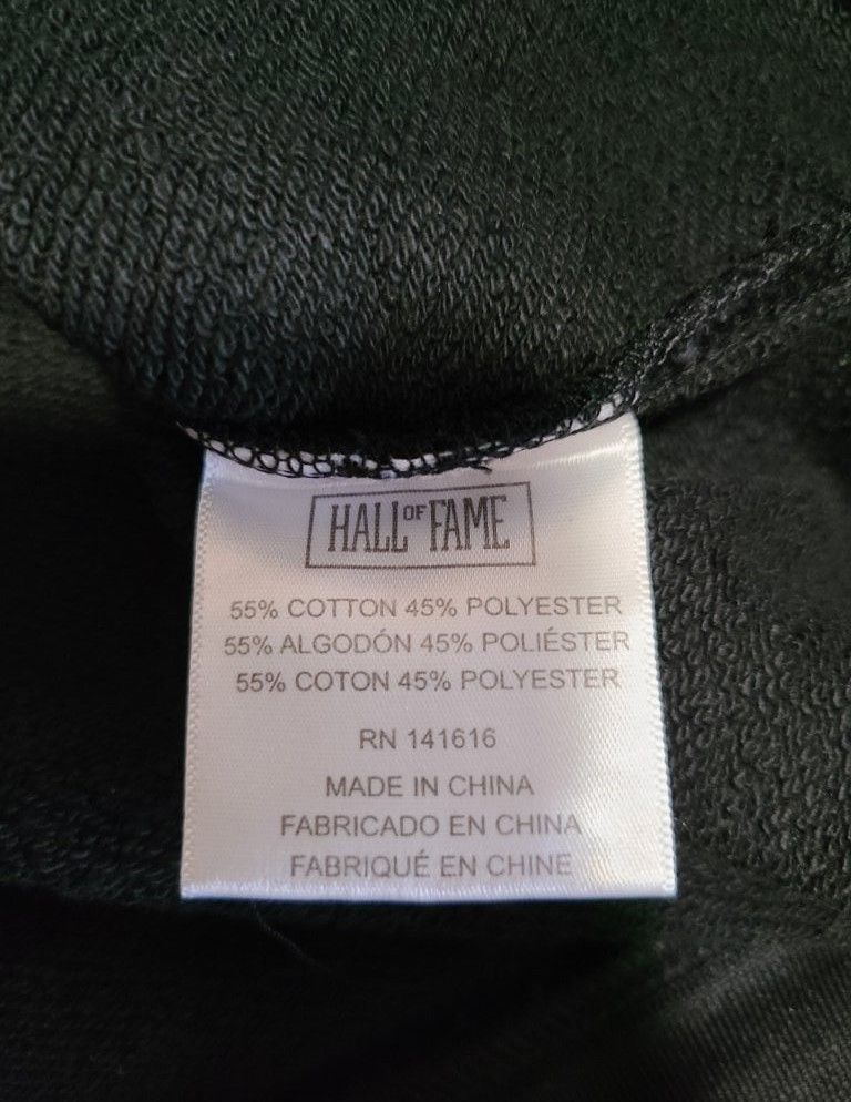 Hall Of Fame Sweatshirt Mens L Black Crewneck Streetwear Logo Patch Nwot — image 5 of 8